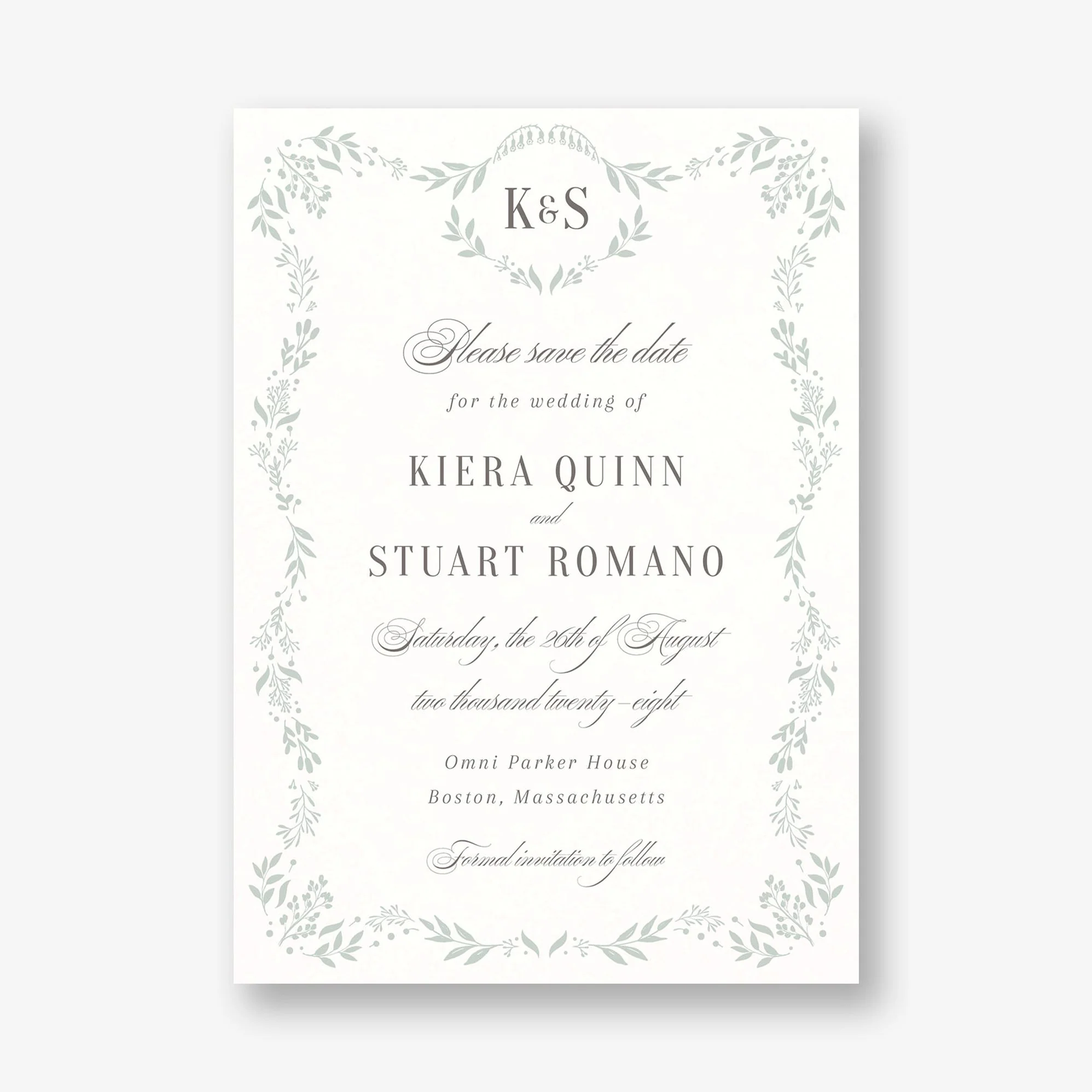 Winding Flora Frame Save the Date - Image 4