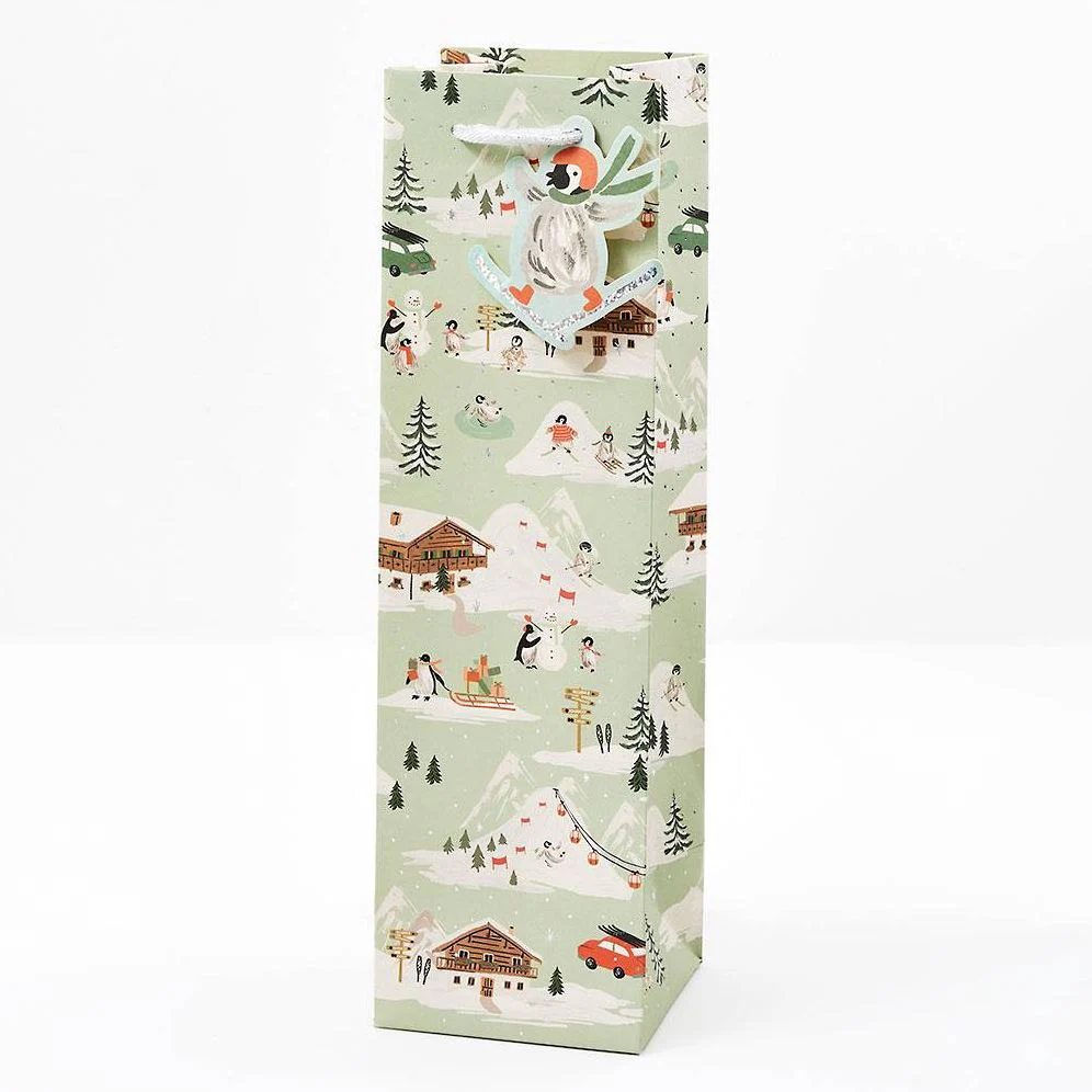WINE Rifle Penguin Village Gift Bag
