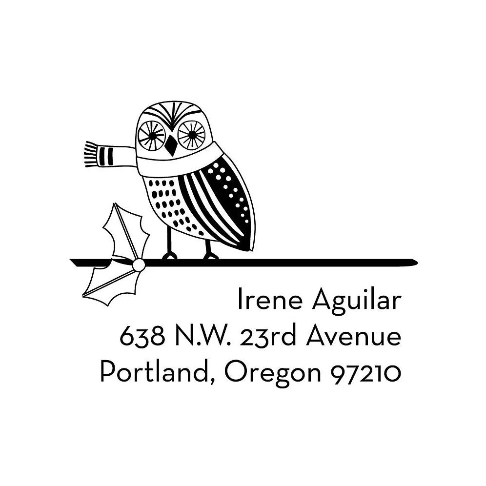 Winter Owl Custom Stamp and Stamp Tool