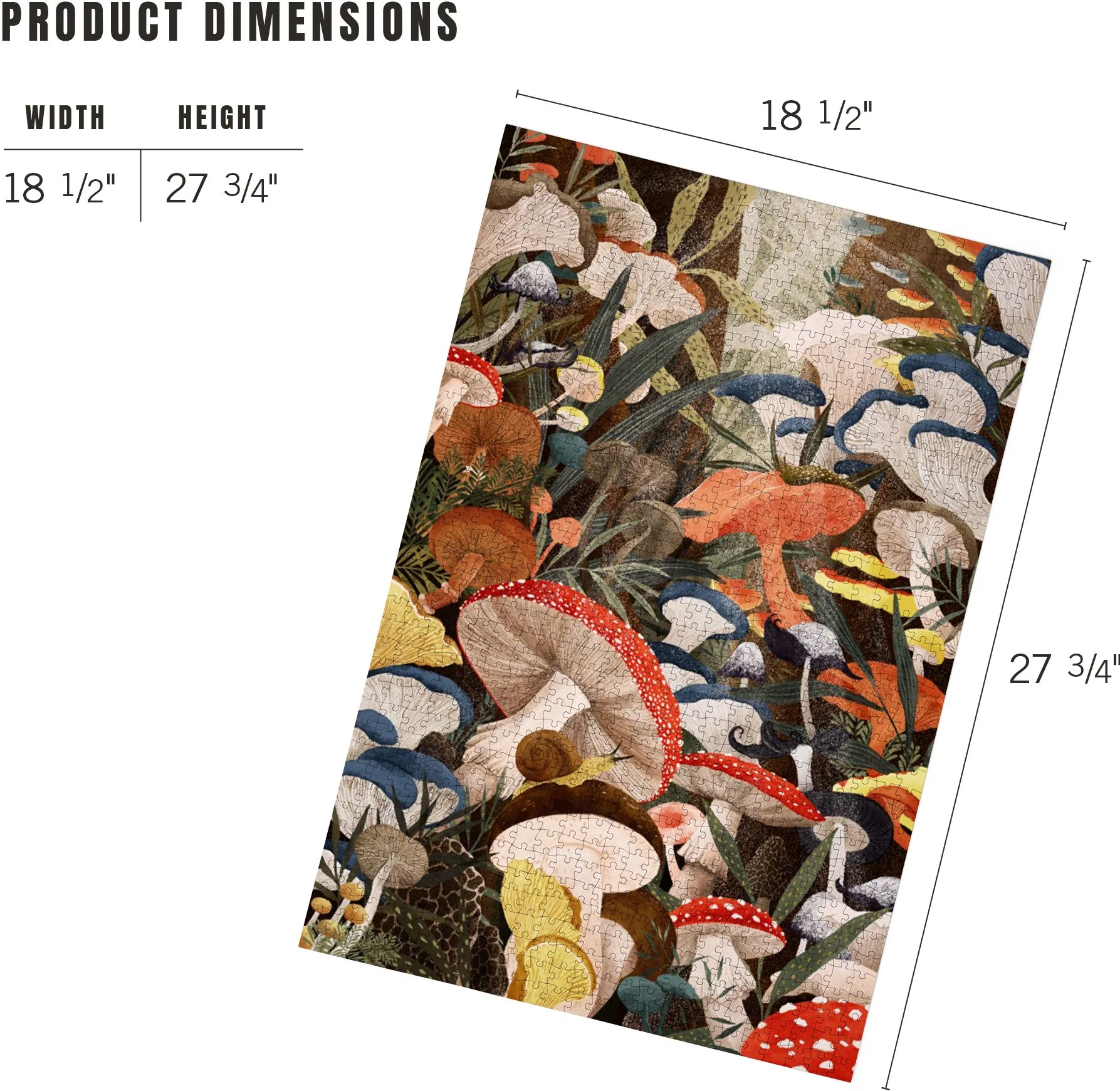 Woodland Mushrooms 1000 Piece Puzzle - Image 5