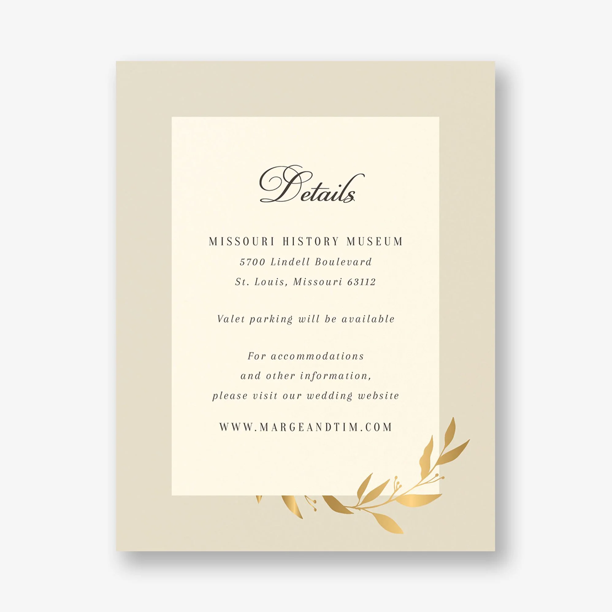 Wrapped Vines Foil Information Card - Image 4