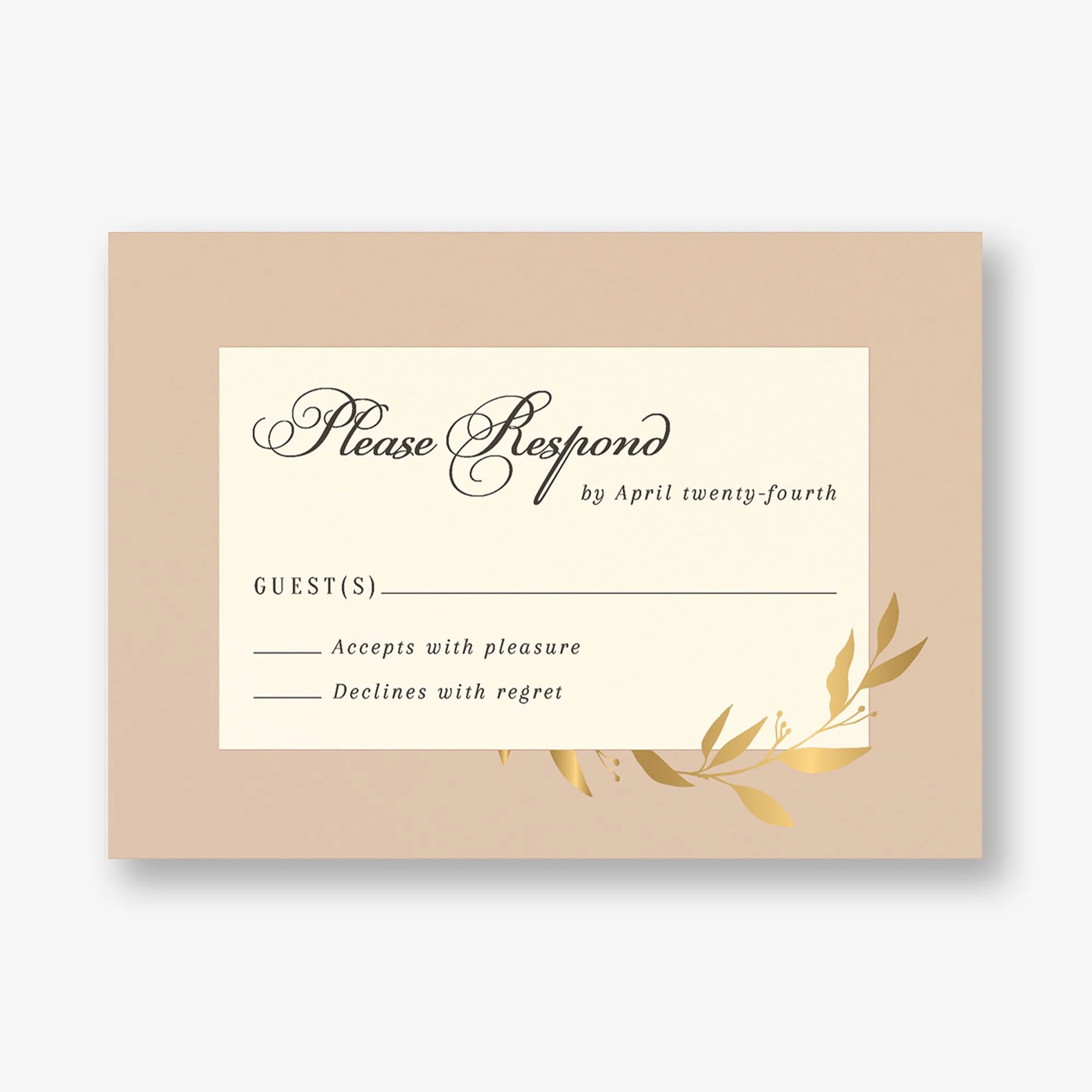 Wrapped Vines Foil Response Card