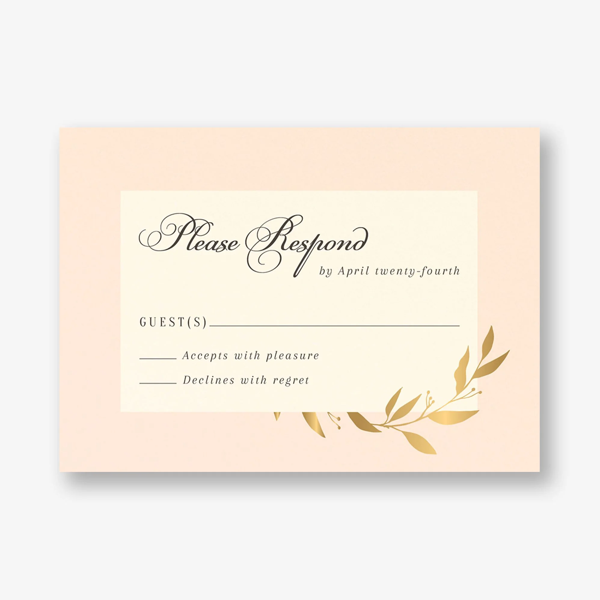 Wrapped Vines Foil Response Card - Image 2