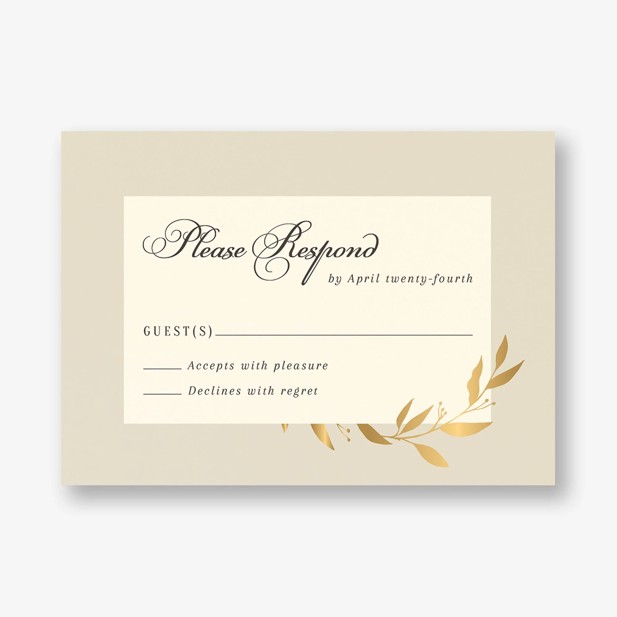 Wrapped Vines Foil Response Card - Image 3