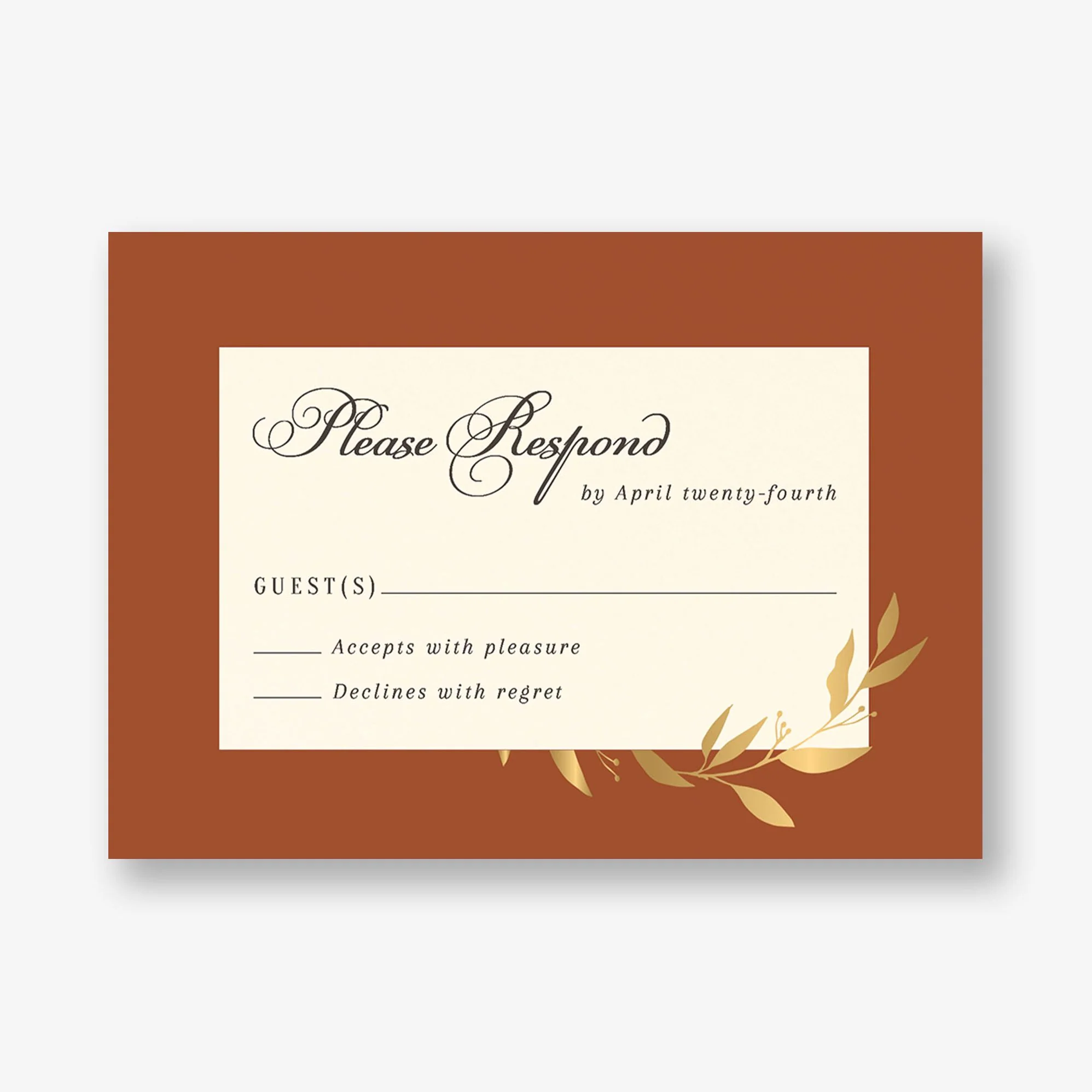 Wrapped Vines Foil Response Card - Image 4