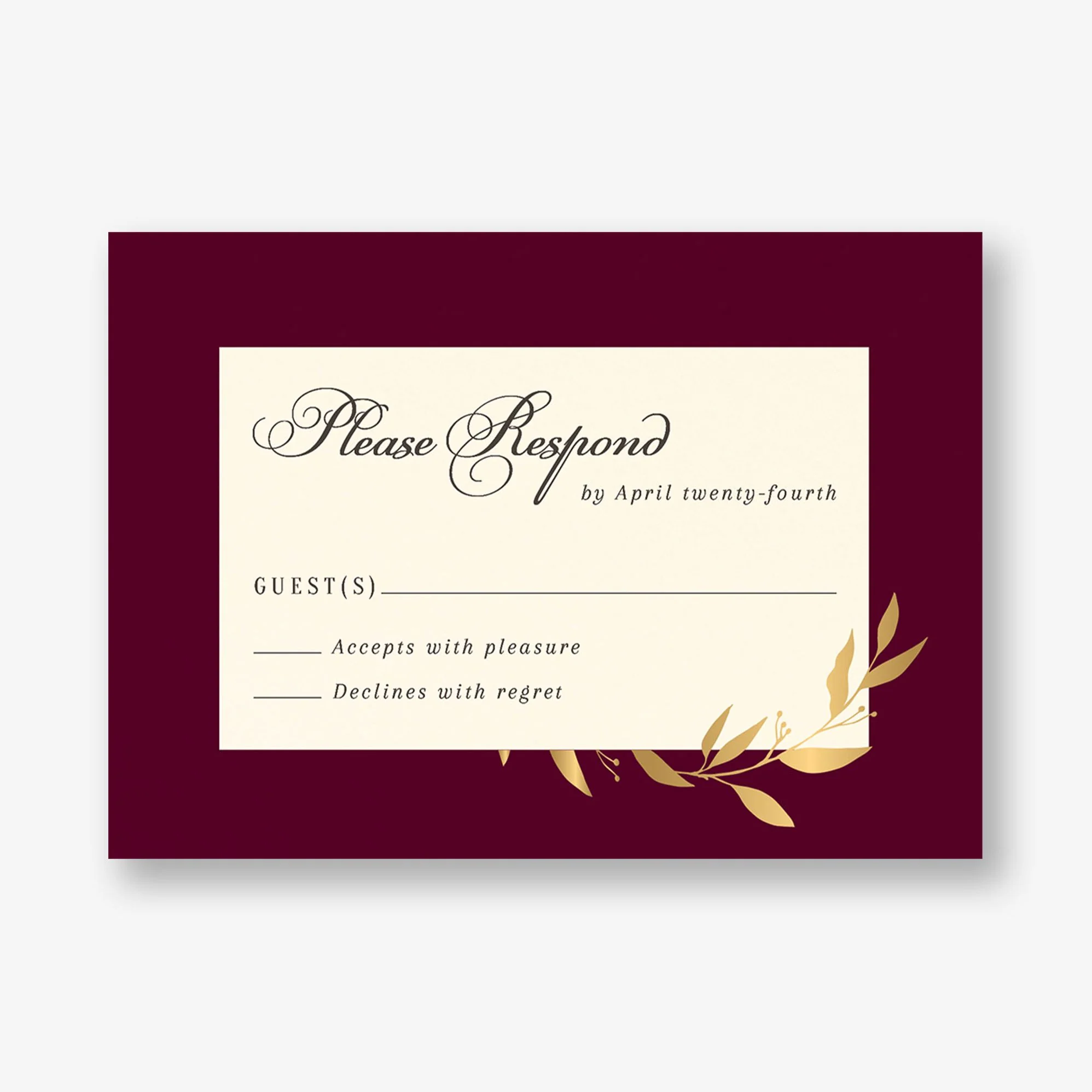 Wrapped Vines Foil Response Card - Image 5