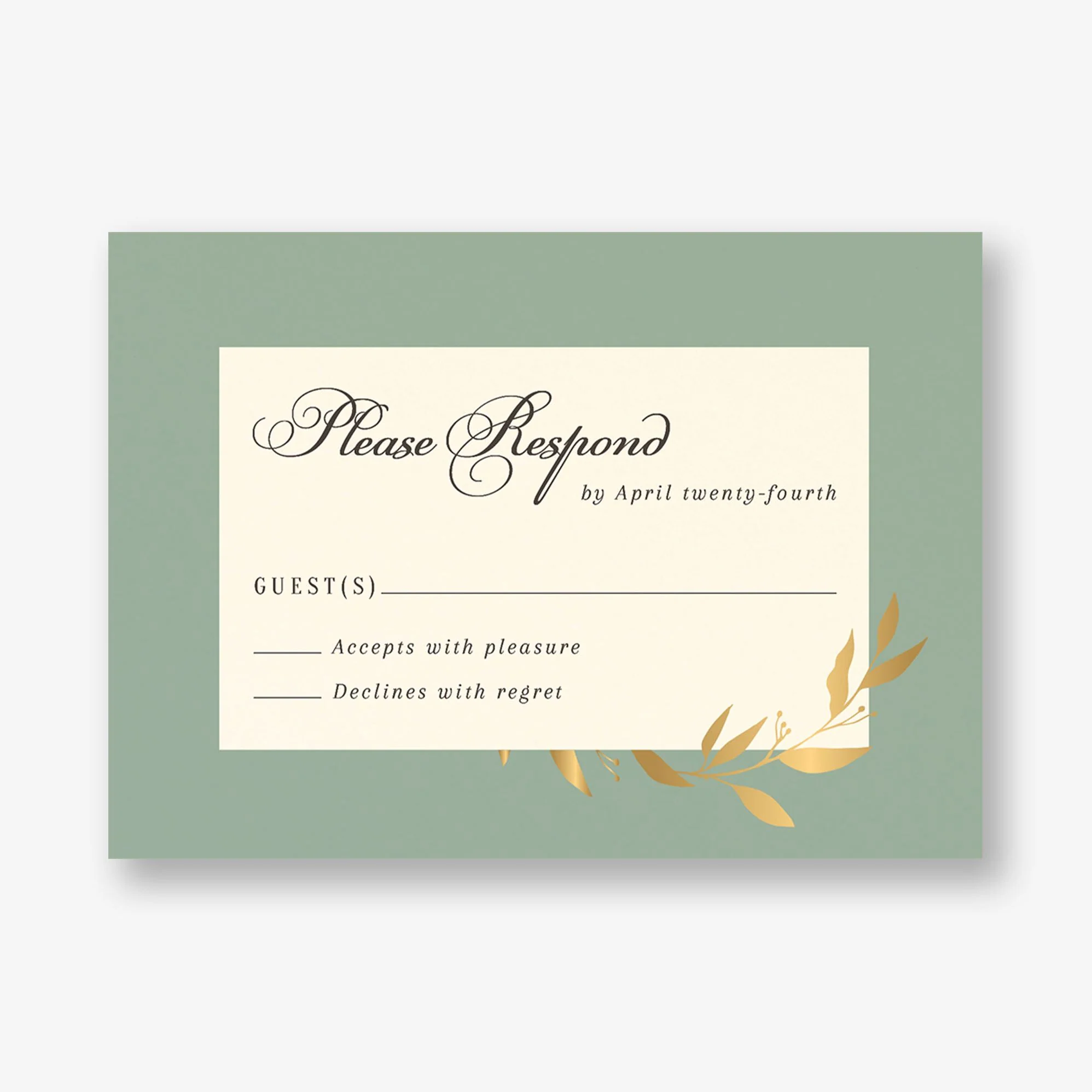 Wrapped Vines Foil Response Card - Image 6