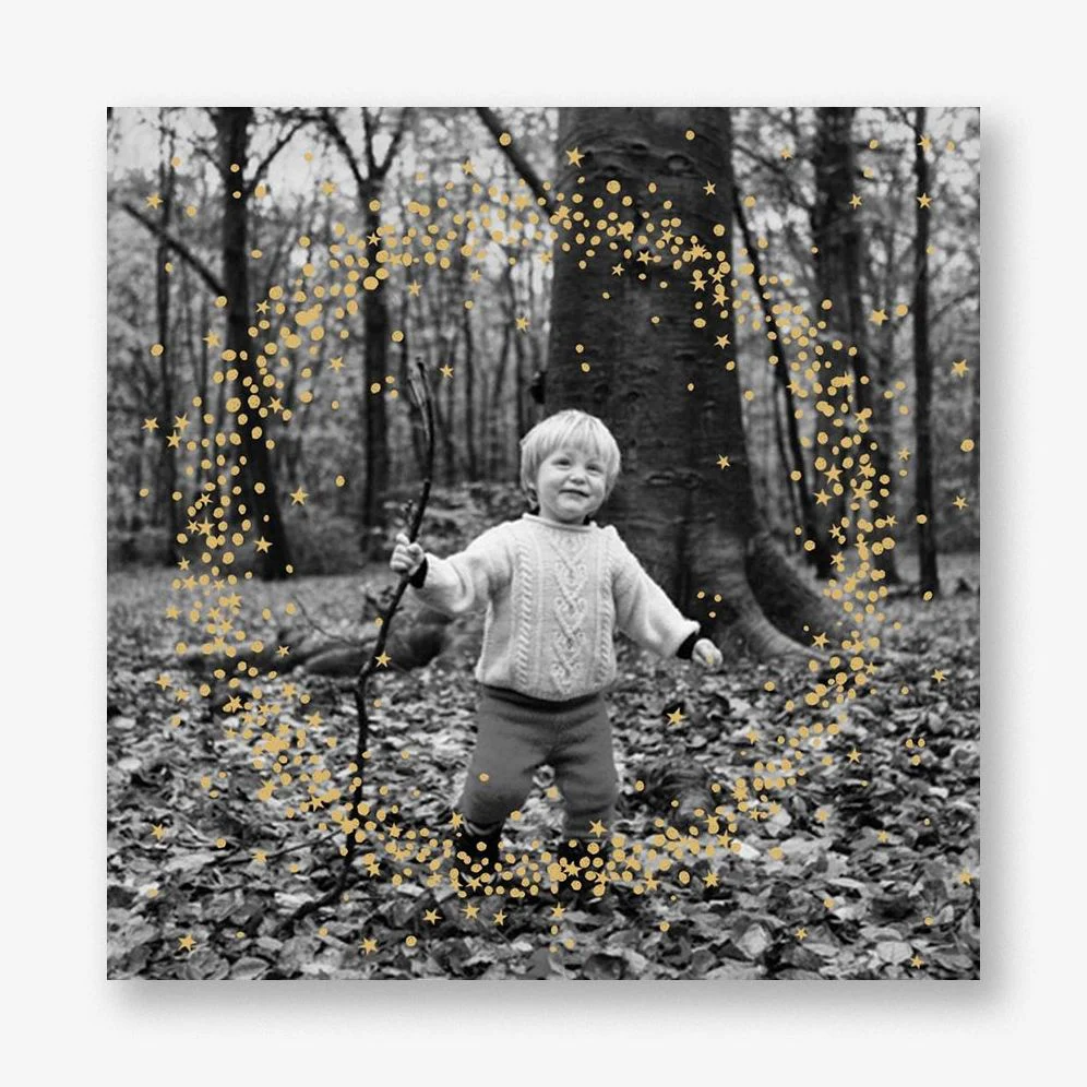 Wreath of Stars Holiday Photo Card