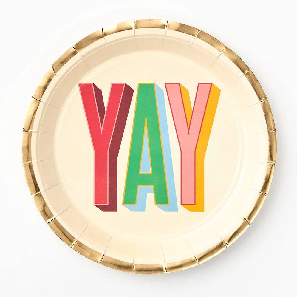 Yay Typography Large Plates