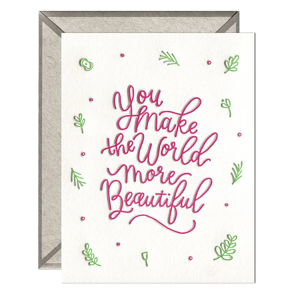 You Make The World Beautiful Greeting Card - Image 2