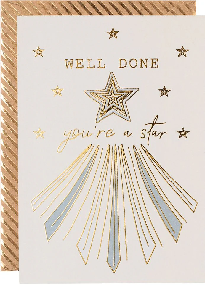 You're a Star Well Done Congratulations Card